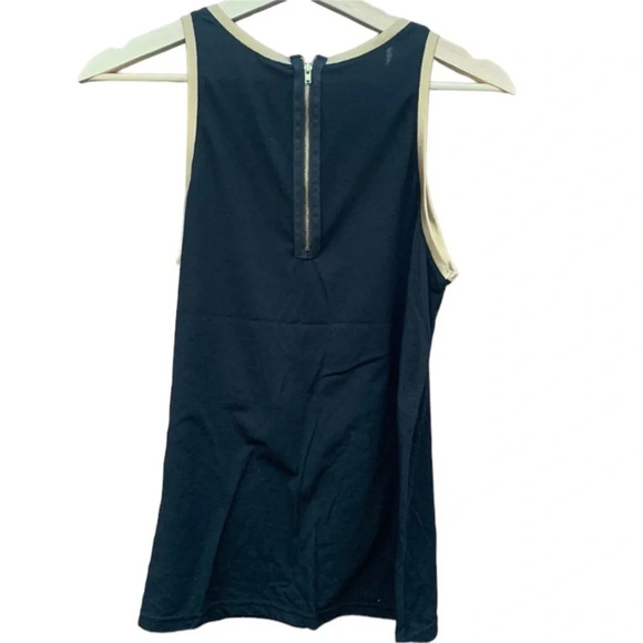 Poof LARGE BLOUSE BLACK WITH GOLD TRIM WITH ZIPPER IN BACK - Picture 2 of 4